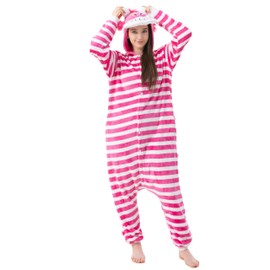 Katara 1744 Cheshire Cat Costume Suit Onesie / Jumpsuit Onesie Bodysuit for Adults, Women, Men, Pyjamas, Unisex – Many Different Animals