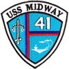 EagleEmblems PM1502 Patch-USS, Midway Shield (3.125'')
