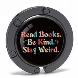 zcyhtqp, ,Read Books be Kind Stay Weird, Funny Foldable Purse Hook for Table, Portable Bag Holder for Womens, Gift for Women Friend, Daughter, Student, Book Lover, Graduation Gift