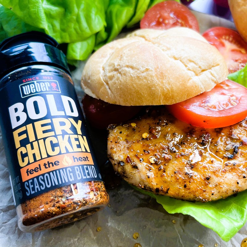 Weber BOLD Fiery Chicken Seasoning Blend, 5.8 Ounce Shaker