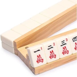 Wooden Environmentally Friendly Material Durable Smooth Non Card Mahjong RulerColor: Wooden-4