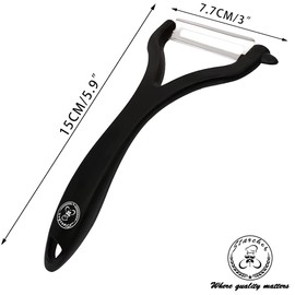 Starchef Y-Shape Peeler Slicer,Vegetable Fruit Peeler Slicer,One-Piece Design,Black