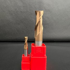 PRICESTAR P35S2F Carbide End Mill, 0.08 inch (2 mm), Iron, For General Steel, 2 Blades, Inexpensive, Compatible with SUS, Square Standard Type, Lead Angle, 35° TiSiN Coating [1062-11] P35S-020-050-2F