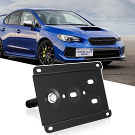 No Drill Front Tow Hook License Plate Mount Bracket Holder Compatible with Subaru Outback 2015-2023 Subaru Forester 2015-2023 Subaru BRZ 2022-2023 Front License Plate Frames Mounting Accessories