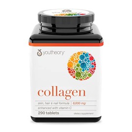 Youtheory Colageno con vitamina C Avanzada formula hidrolizada, 290 tabletas