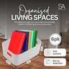 SA Products 6 Pack Plastic Storage Boxes Colourful Storage Baskets