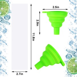 LOMIMOS 200pcs Ice Pop Bags, Plastic Disposable Popsicle Ice Lolly Candy Mold Bags with Funnel for Adults Kid DIY Making Freeze Ice Cream Pouch Yogurt(2.76 x 11.8 In)