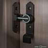 LISHAN 90 Degree Sliding Door Latch, Replaceable Patio Door Handle