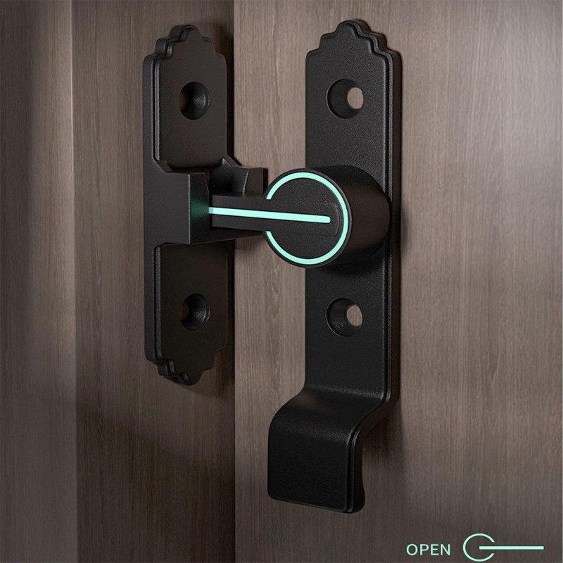 LISHAN 90 Degree Sliding Door Latch, Replaceable Patio Door Handle