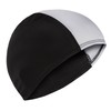 Childs Swimming Hat Fabric Non Pull (Black & White)
