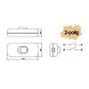 Cord Switch with Strain Reliefs, 3-Pin with Screw Contacts, Screw