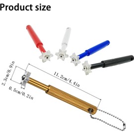 1Pcs Golf Club Groove Sharpener Golf Tool with 6 Heads,Golf Club Groove Sharpener,Golf Club Groove Sharpener Re-Grooving Club Sharpener,Golf Club Groove Sharpener Regrooving Tool (Black)