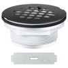 Enhon 4-1/4" OD Shower Drain Assembly, Snap in Shower Base