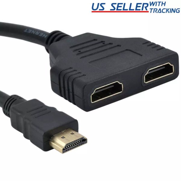 Universal HDMI Port Splitter Cable Male to Female 1 Input