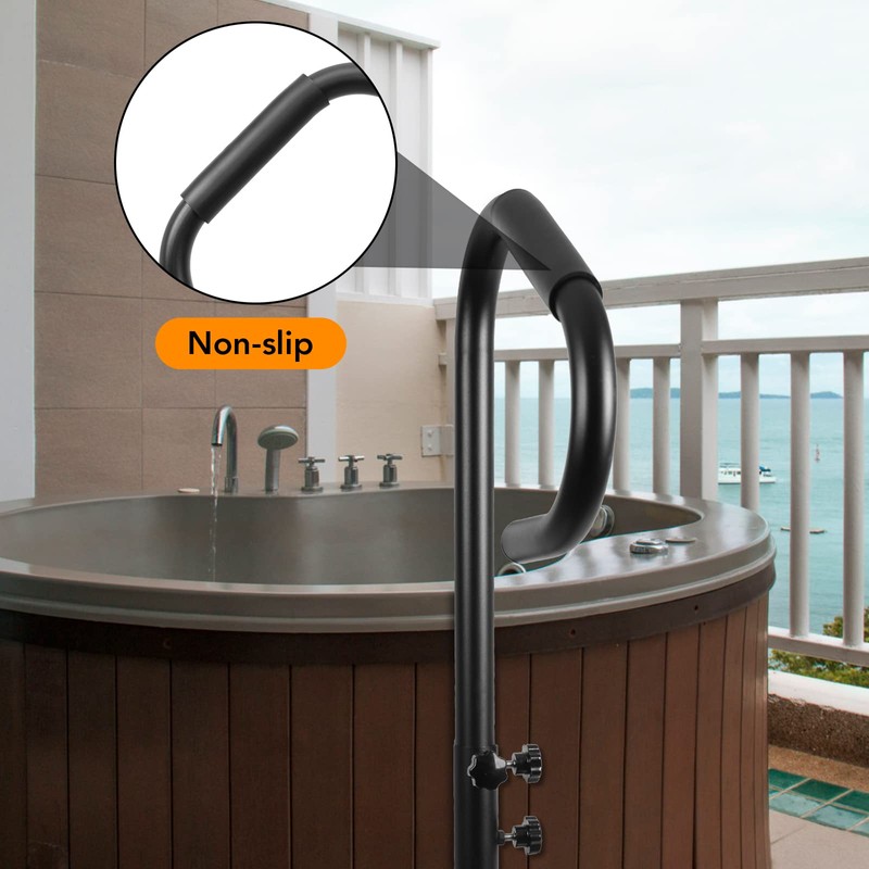 600LBS Capacity Hot Tub Handrail 56" H Safety Handrail Pivots