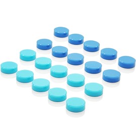 ZDZBLX Fridge Magnets 20 Pack, Strong Refrigerator Magnets Small Round Heavy Duty Magnets for Whiteboard, Cute Blue Mini Decorative Magnet for Fridge, Locker, Map, Office, Classroom, Home & Kitchen