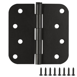 Door Hinges for Interior Doors 9-Pack 4-inch x 4-inch – Rounded 5/8-inch Radius Steel Door Hinge – Oil Rubbed Bronze – Fits Standard Doors – Design House 191155