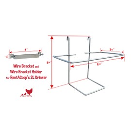 Wire Bracket for Small Animal Drinking Bottle (64 oz)