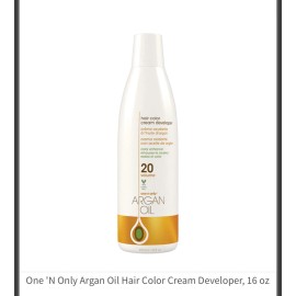 One 'n Only Hair color cream developer volume 20 by one n only Argan oil 16fl