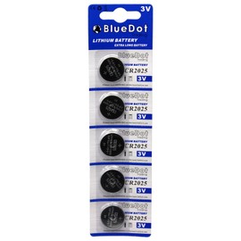 BlueDot Trading CR2025 3 Volt Lithium Coin Cell Long-Lasting Batteries for Watches, flameless Candles, calculators, and Many Other Devices, Pack of 25