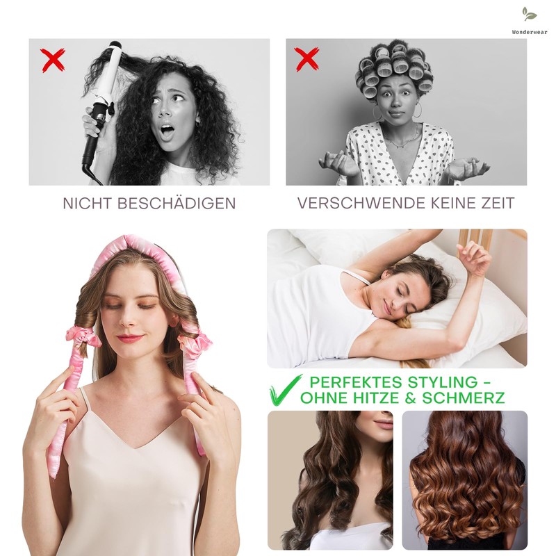 Wonderwear® Lockenwickler aus Deutschland - Ohne Hitze - Über Nacht