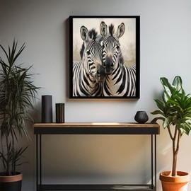 XTXGERL Paint by Numbers for Adults, Prairie Animal Zebra, Paint by Number on Canvas, DIY Oil Painting for Gift Home Wall Decor, 40x50cm, Without Frame