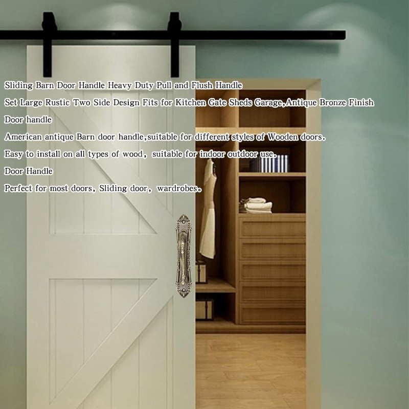 HSEANWWW Heavy Duty Pull and Sliding Barn Door Pull Handle