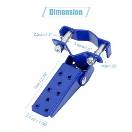 F FIERCE CYCLE 1 Pair 8mm Stainless Steel Motorcycle Fold Rearset Footpeg Blue