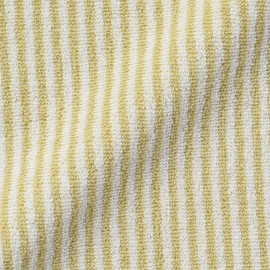 MUJI 84835063 Plump Pile Hand Towel with Loop (Pattern), Set of 10, 13.4 x 13.8 inches (34 x 35 cm), Yellow Stripe/Soft