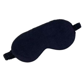 Lyssiatina Eye mask Pure Linen Sleep Mask with Elastic Band,100% Blackout No Pressure On Eyes,Side Sleeper Eye Cover Cooling Blindfold,Napping & Yoga Travel Essentials (Black)