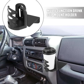 X AUTOHAUX Round Water Drink Cup Mount Holder Adjustable for Jeep Wrangler TJ LJ 1997-2006