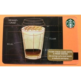 STARBUCKS CARD 2015 "EXPRESSO & CARMEL" VHTF~UNIQUE~GR
