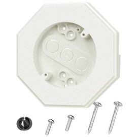 Siding Mounting Block, Siding Mounting Kit with Built-in Electrical Box, Vertical Lamps Mounting Plate Siding Light Blocks for 1/2 inch Lap Siding, White
