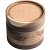 Acacia Wood Coasters for Drinks, 4.13 Inch, Set of 6,