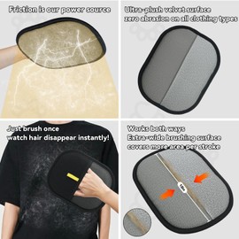 2 Pet Hair Removal Gloves, 2 Flea Combs for Cats and Dog，Reusable Electrostatic Gloves and Long & Short Flea Combs, 4 PCS pet hair removal tools