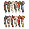Geyoga 12 Pieces Tattoo Sleeves Set Fake Arm Sleeves Cover