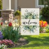 CROWNED BEAUTY Spring Floral Welcome Garden Flag 12×18 Inch Double