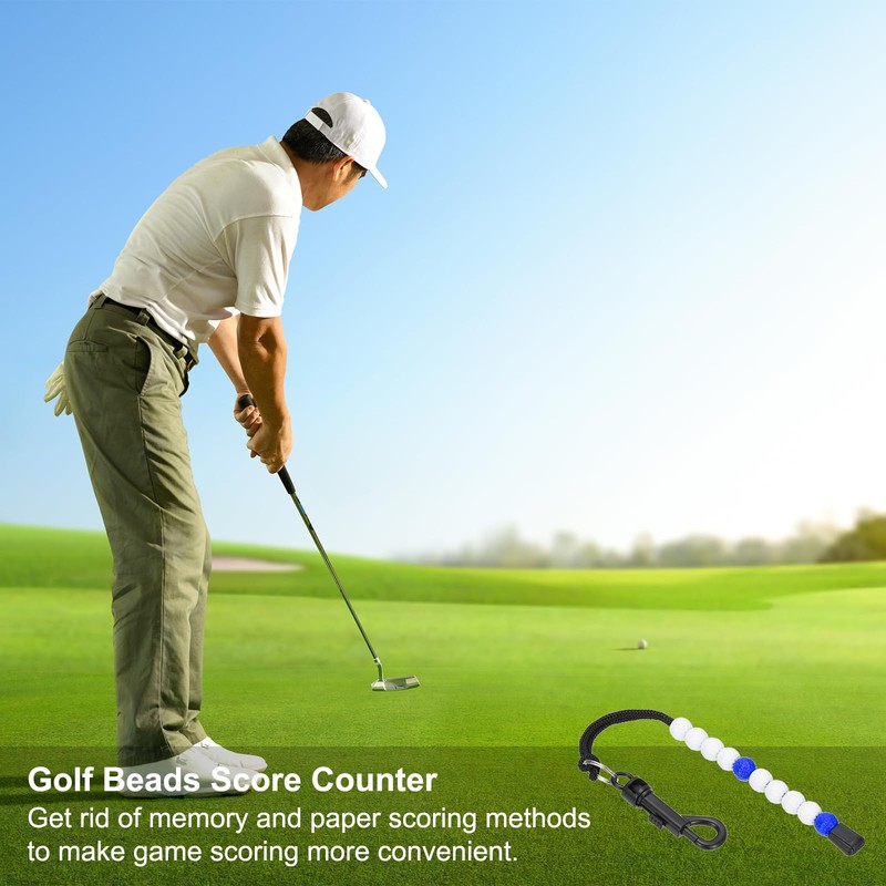 PATIKIL Golf Beads Score Counter, Golf Stroke Counter Beads with