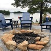 FUNBERRY Adjustable Folding Adirondack Chair with Retractable Ottoman, All Weather