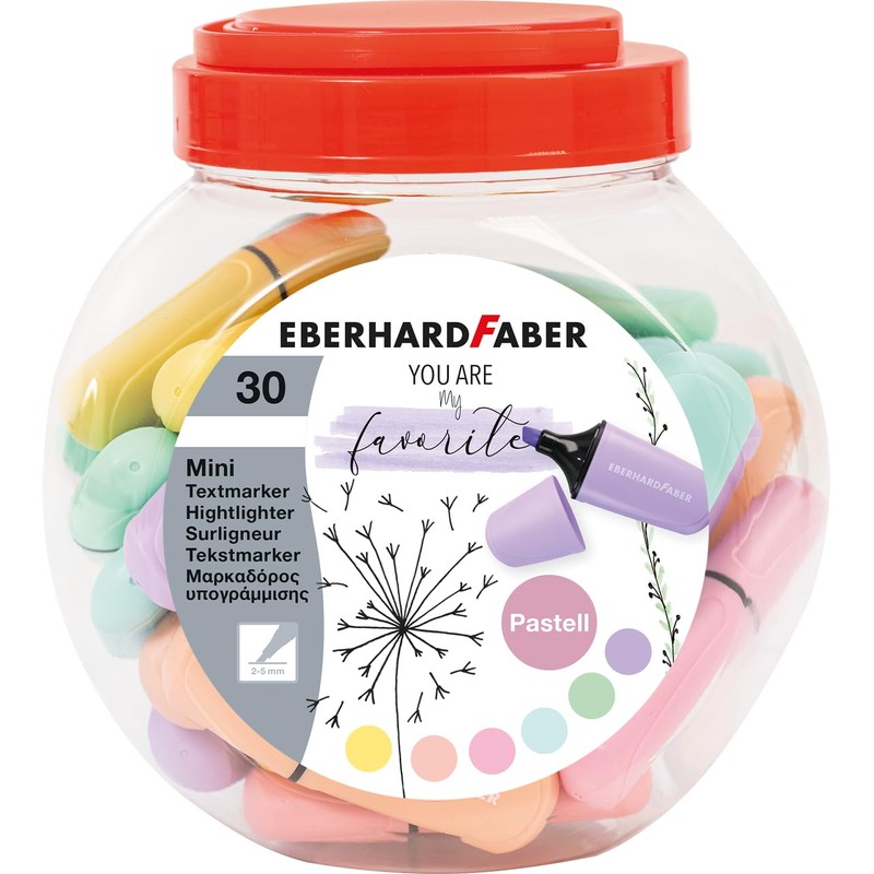 Eberhard Faber 551430 Mini Highlighter Pastel 30 Marker Pens in