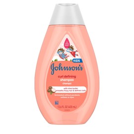 Johnson's Baby - Champú para niños sin lágrimas que define los rizos con manteca de karité, 13.6 onzas líquidas