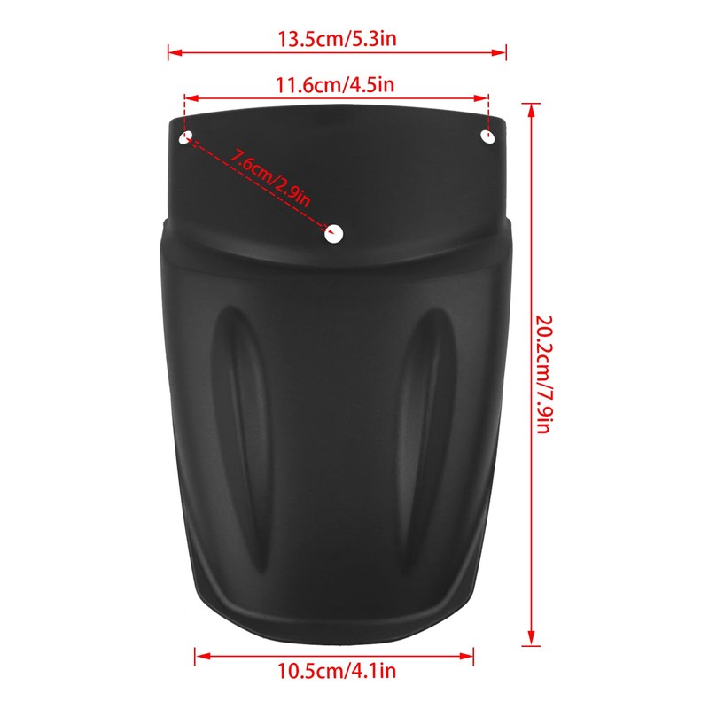 CHIFUN Front Fender Mudguard Extender Wheel Cover Splash Guard Extension