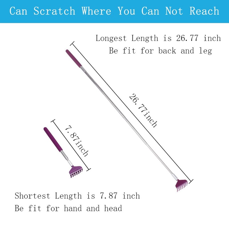 Portable Extendable Back Scratcher, OWUDE Telescoping Scratcher Tetractable Bear Claw