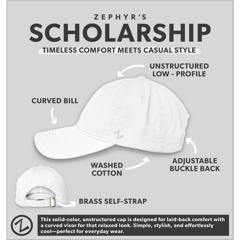 Zephyr Men's Adjustable Scholarship Hat Charcoal
