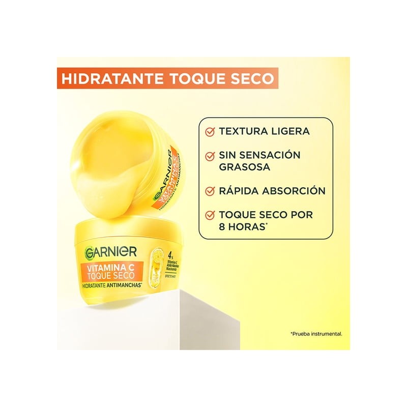 Hidratante Garnier Toque Seco Antimanchas con Vitamina C y Acido