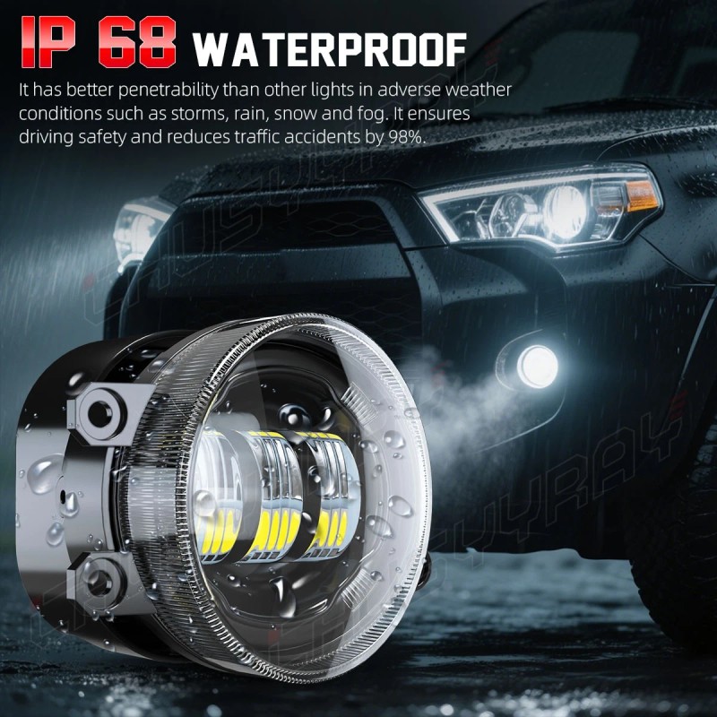 CHUSYYRAY Fit Toyota Highlander 2014-2020 Front Bumper LED Fog Lights