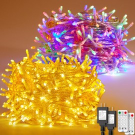 Selarlyt 2 Pack 360FT 1000 LED Christmas Lights，Extra-Long Outdoor Indoor Plug in String Lights，Waterproof 11 Modes Christmas Tree Lights with Remote for Bedroom Wedding Party Decorations