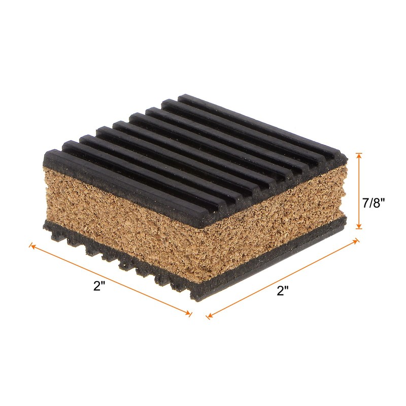 HARFINGTON 4pcs Rubber Anti Vibration Pads 2" x 2" x