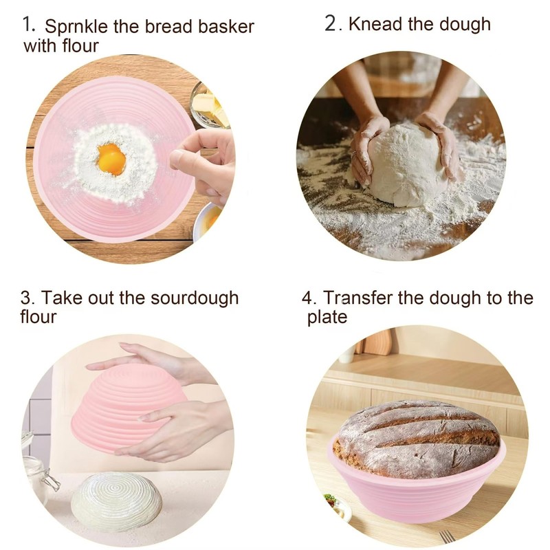 Banneton Bread Proofing Baskets,Silicone Sourdough Bread Baking Supplies, Bread Proofing