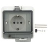 Standard IP66 Waterproof Wall Outlet Wall Mounted Concealed Plug Adapter